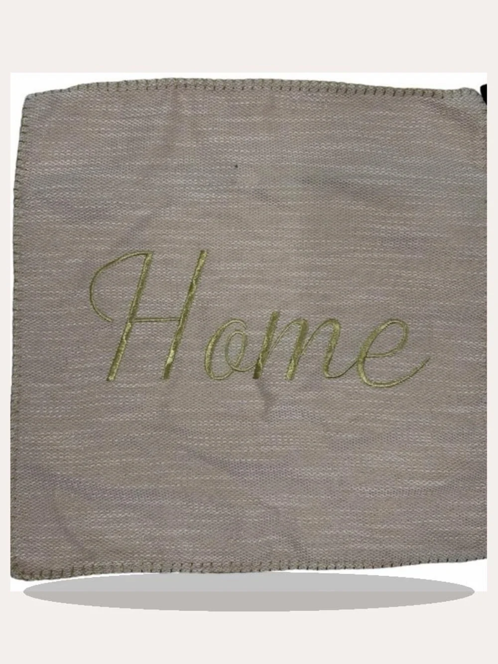 Home & Parke Embroidered Pillow Cover 20x20 Light‎ Pink Gold NWT